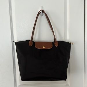 SOLD - Longchamp Le Pliage Large Tote Bag in Black